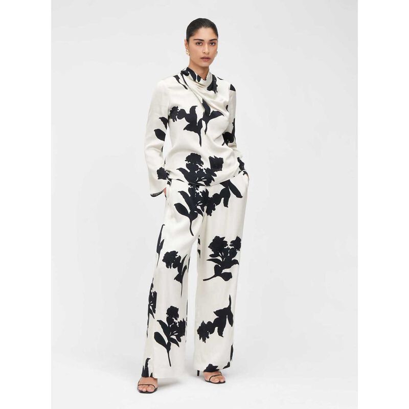 Veronika Maine Syon Bloom Cowl Neck Top image number 3